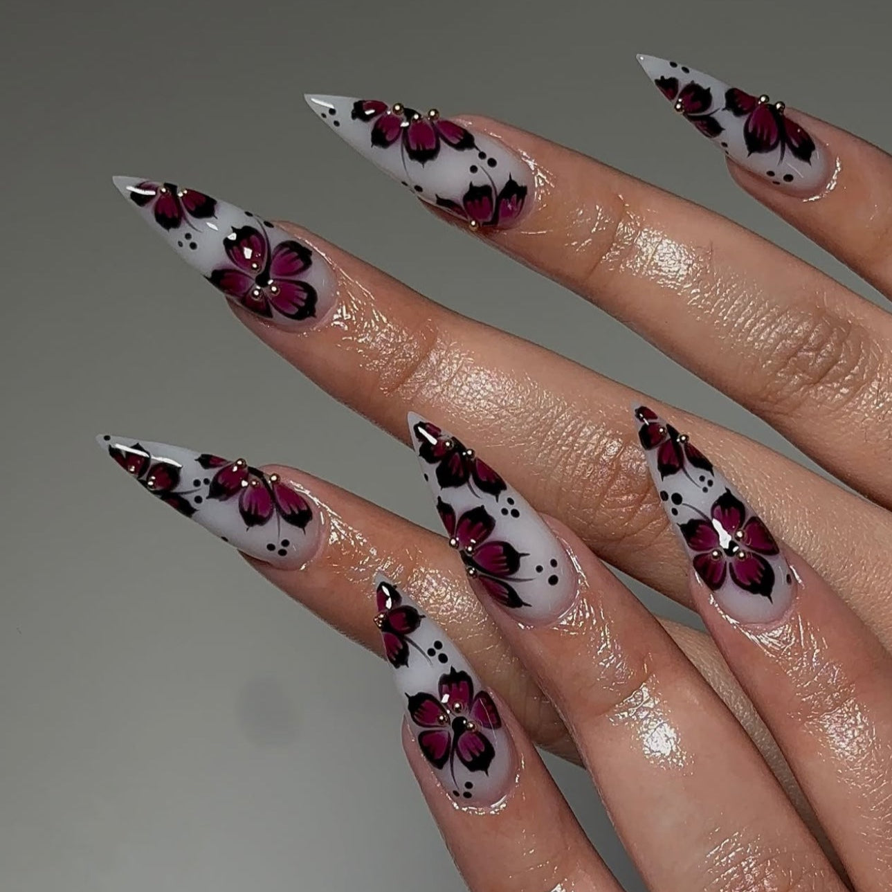 "Midnight Bloom" Press-Ons