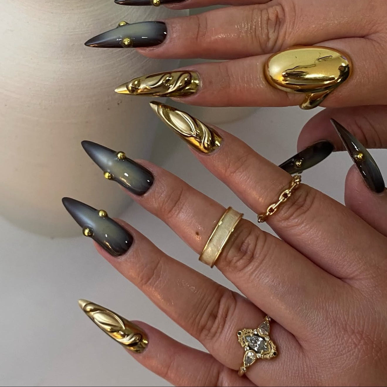 "Golden Eclipse" Press-Ons
