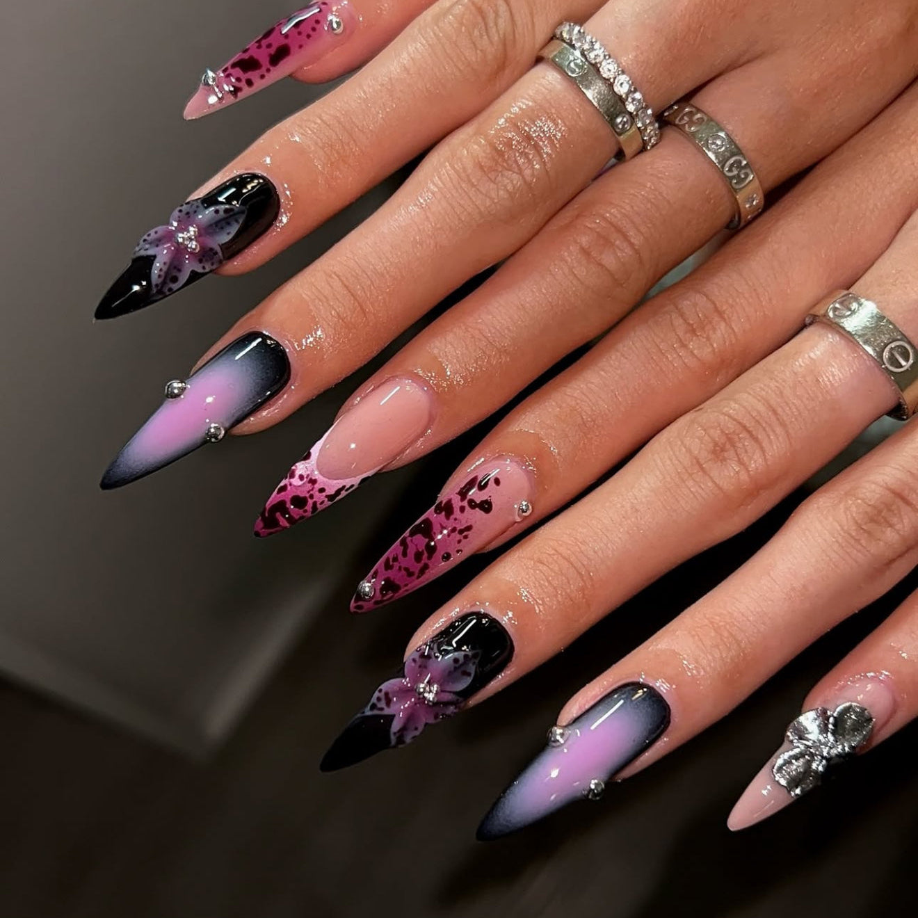 "Violet Venom" Press-Ons
